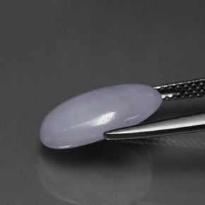 4.38캐럿 천연 라벤더 비취, 타원형 컷, 불투명체