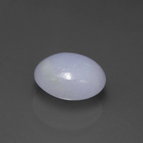 4.07캐럿 천연 라벤더 경옥, 타원형 컷, 10.7×8.5 mm, 불투명체