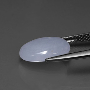 3.97캐럿 천연 라벤더 비취, 타원형 컷, 투명한