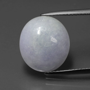 6.53캐럿 천연 라벤더 경옥, 타원형 컷, 13.7×12.3 mm, 투명한