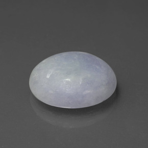 6.53캐럿 천연 라벤더 경옥, 타원형 컷, 13.7×12.3 mm, 투명한