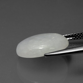 6.81캐럿 천연 연한 초록색 비취, 타원형 컷, 투명한