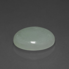 5.28캐럿 천연 파스텔 그린 경옥, 타원형 컷, 13.9×11 mm, 투명한