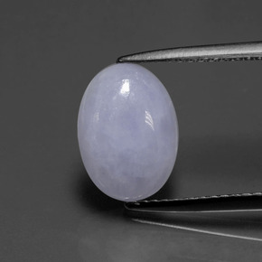 2.53캐럿 천연 라벤더 경옥, 타원형 컷, 10.9×7.9 mm, 투명한
