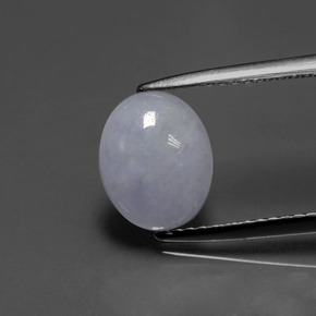 2.00캐럿 천연 라벤더 경옥, 타원형 컷, 9.3×7.5 mm, 투명한