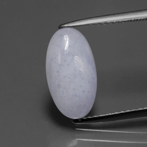 2.81캐럿 천연 라벤더 경옥, 타원형 컷, 12.8×7 mm, 불투명체