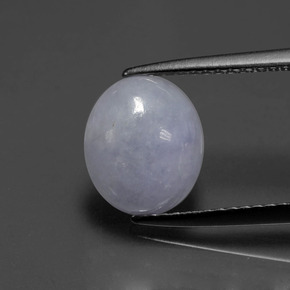 2.72캐럿 천연 라벤더 경옥, 타원형 컷, 9.7×8.2 mm, 투명한