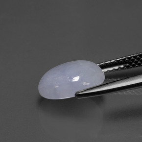 2.72캐럿 천연 라벤더 경옥, 타원형 컷, 9.7×8.2 mm, 투명한
