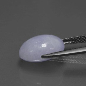 6.57캐럿 천연 라벤더 비취, 타원형 컷, 불투명체