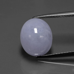 7.88캐럿 천연 라벤더 경옥, 타원형 컷, 11.9×9.8 mm, 불투명체