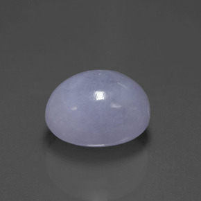 7.88캐럿 천연 라벤더 경옥, 타원형 컷, 11.9×9.8 mm, 불투명체
