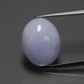 6.60캐럿 천연 라벤더 경옥, 타원형 컷, 13×10 mm, 불투명체