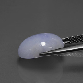 6.60캐럿 천연 라벤더 경옥, 타원형 컷, 13×10 mm, 불투명체