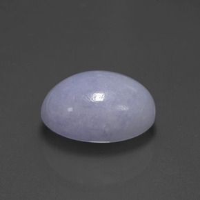 7.41캐럿 천연 라벤더 경옥, 타원형 컷, 13.3×9.8 mm, 불투명체