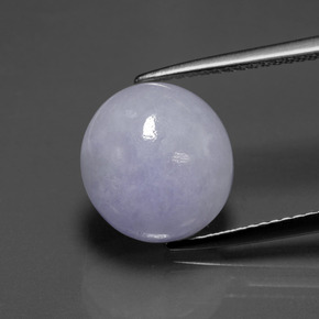 7.70캐럿 천연 라벤더 경옥, 타원형 컷, 11.6×10.8 mm, 투명한