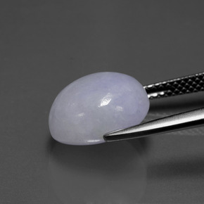 7.70캐럿 천연 라벤더 경옥, 타원형 컷, 11.6×10.8 mm, 투명한