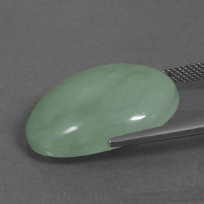 27.45캐럿 천연 녹색 비취, 타원형 컷, 투명한