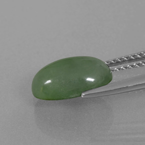 2.73캐럿 천연 그린 경옥, 타원형 컷, 10.2×6.9 mm, 투명한