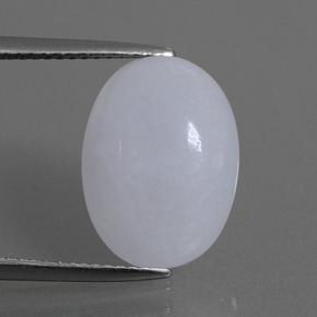 7.79캐럿 천연 라벤더 경옥, 타원형 컷, 14.7×10.8 mm, 투명한