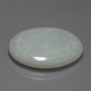 18.53캐럿 천연 녹색 비취, 타원형 컷, 투명한