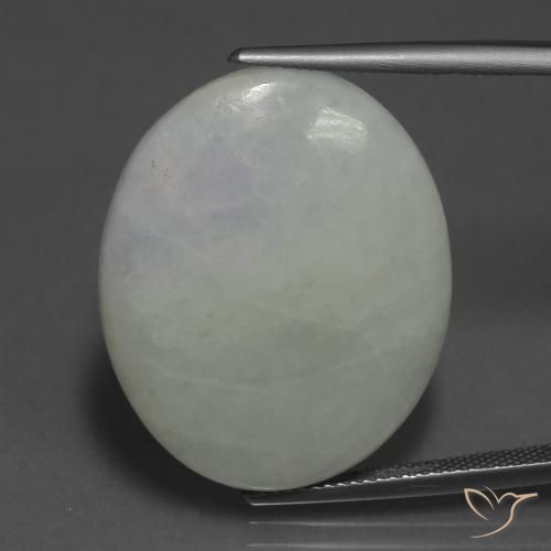 28.99ct 자연스러운 회녹색 비취, 타원형, 투명한