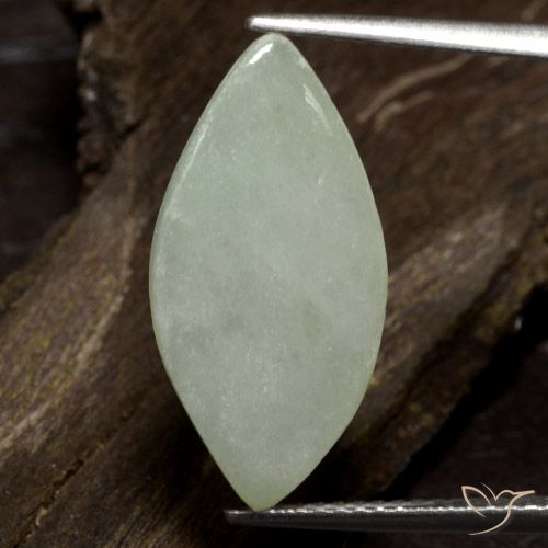 6.29ct 자연스러운 회색 녹색 비취, 보석, 투명한