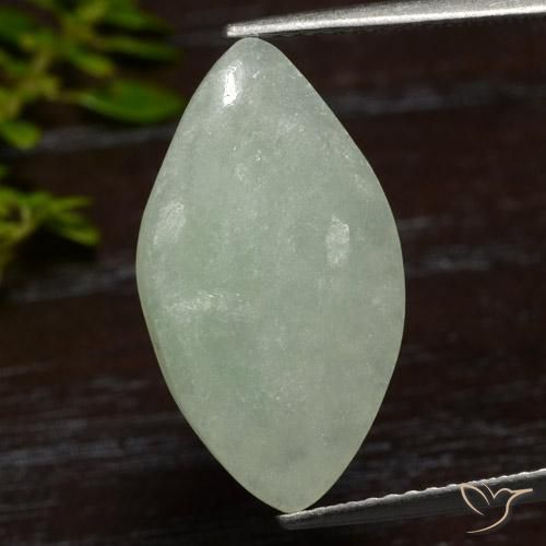 6.77ct 자연스러운 라이트 헤이즐 그린 비취, 보석, 투명한