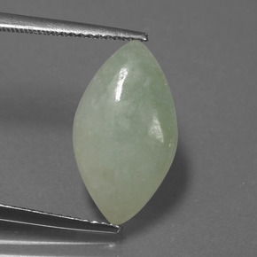 5.03캐럿 천연 그린 경옥, 마퀴즈, 17.8×9.9 mm, 투명한