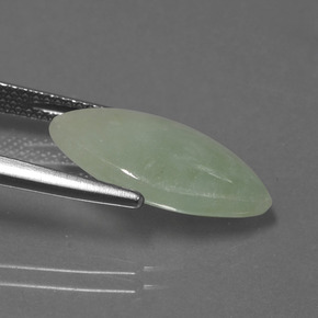 5.03캐럿 천연 그린 경옥, 마퀴즈, 17.8×9.9 mm, 투명한