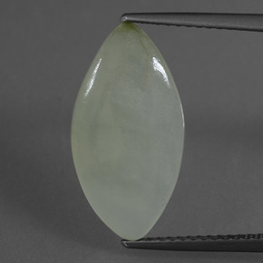 4.88캐럿 천연 그린 경옥, 마퀴즈, 18.5×9.6 mm, 투명한