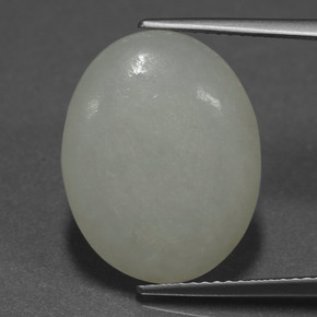 11.44캐럿 천연 녹색 비취, 타원형 컷, 투명한