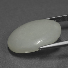 11.44캐럿 천연 녹색 비취, 타원형 컷, 투명한