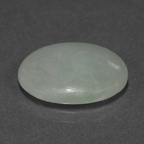 6.67캐럿 천연 그린 경옥, 타원형 컷, 16.1×12.6 mm, 투명한