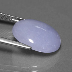 8.93캐럿 천연 라벤더 경옥, 타원형 컷, 14.8×13.2 mm, 투명한