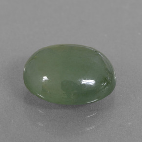 3.85캐럿 천연 그린 경옥, 타원형 컷, 10.7×8.7 mm, 투명한