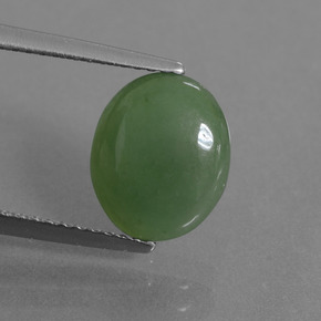 2.77캐럿 천연 그린 경옥, 타원형 컷, 10.6×8.7 mm, 투명한