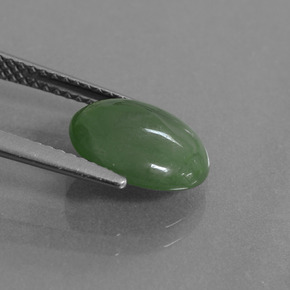 2.77캐럿 천연 그린 경옥, 타원형 컷, 10.6×8.7 mm, 투명한