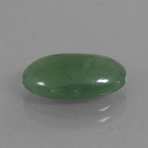 4.00캐럿 천연 그린 경옥, 타원형 컷, 13.3×8 mm, 투명한