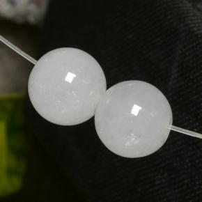13.23캐럿 천연 화이트 경옥 보석, 구형 / 볼, 9.59 mm, 투명한