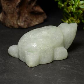 76.06캐럿 천연 미디엄 그린 경옥, 멋진 모양, 34.5×20.6 mm, 불투명체