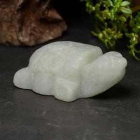 76.06캐럿 천연 미디엄 그린 경옥, 멋진 모양, 34.5×20.6 mm, 불투명체