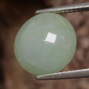 6.29캐럿 천연 그린 경옥, 라운드 컷, 11.86 mm, 투명한