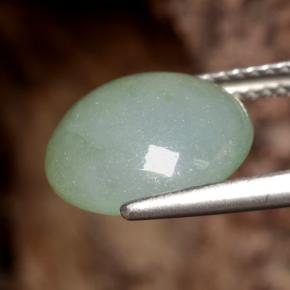 6.29캐럿 천연 그린 경옥, 라운드 컷, 11.86 mm, 투명한