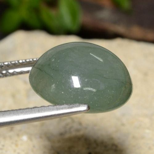 7.62캐럿 천연 Medium Light Green 비취, 라운드 컷, 투명한