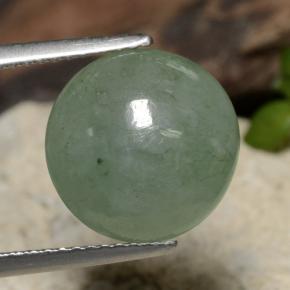 6.92캐럿 천연 Medium Light Green 비취, 라운드 컷, 투명한