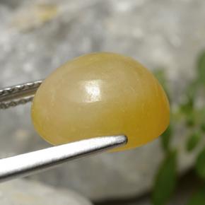7.08캐럿 천연 옐로우 골든 비취, 타원형 컷, 투명한