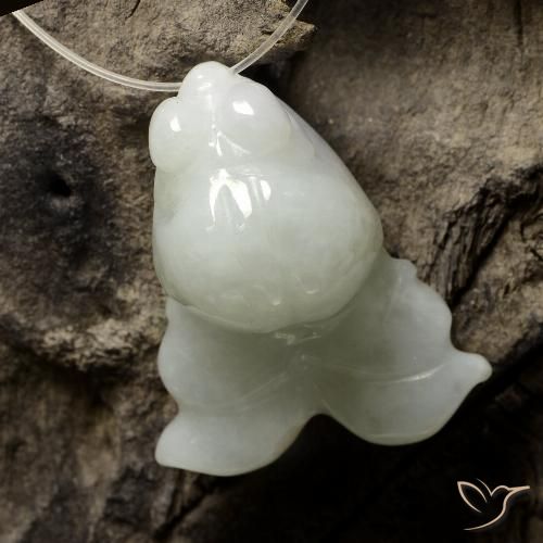 39.99ct 자연스러운 녹색을 띤 흰색 비취, 팬시한, 투명한