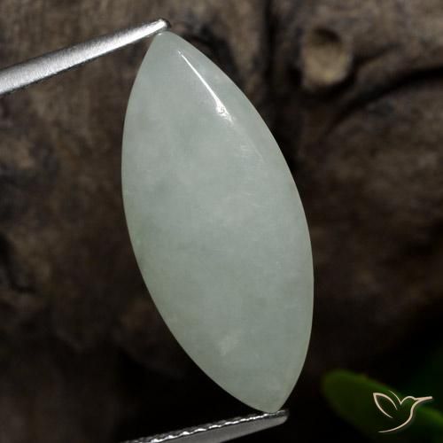 7.16ct 자연스러운 연한 초록색 비취, 보석, 투명한