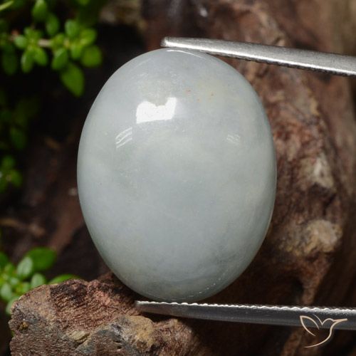 26.59ct 자연스러운 미디엄 그레이 비취, 타원형, 투명한