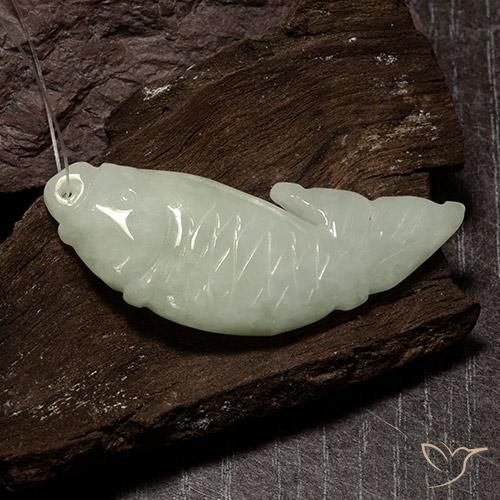 37.57ct 자연스러운 미디엄 그린 비취, 팬시한, 투명한
